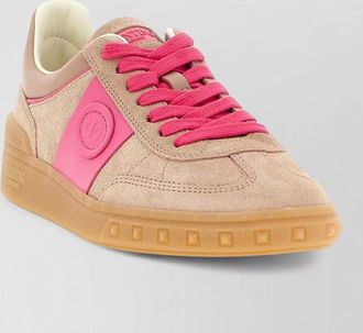 Valentino leather suede low-top sneakers