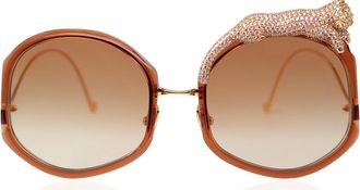 Anna-Karin Karlsson ROSE ET LE REVE - SUN Caramel Womens Sunglasses Brown Size 55