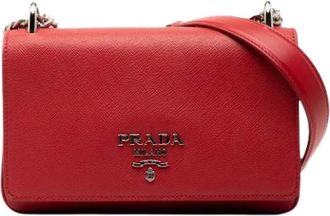 Prada Pre-owned Cross Body Bags, female, Red, Size: ONE SIZE Pre-owned Vintage Crossbody Bag