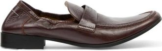 Maison Margiela Signature Stitching Loafers - Heren - Loafers - Bruin - 42 1/2 EU - Schoenen