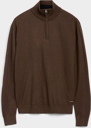 Projek Raw Mens Zip-neck supple knit sweater