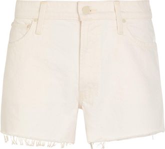 Mother The Dogdger Fray Denim Shorts - White - 27 (W27 / UK8-10 / S)