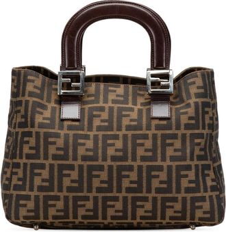 Fendi Pre-owned Fendi Small Zucca Canvas Twins Tote Ladies 2308 26693 008