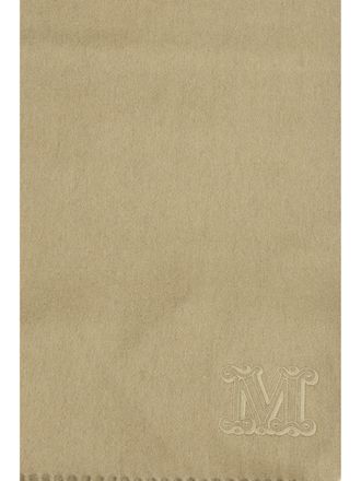 Max Mara Womens Cashmere Scarf Dalia Light Khaki Scarfs