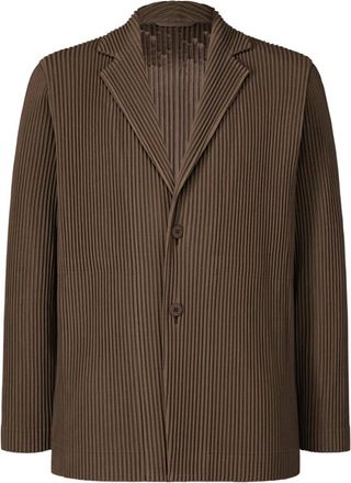 Issey Miyake Jassen, Heren, Bruin, S, Polyester, Tailored Pleats 1 Jas