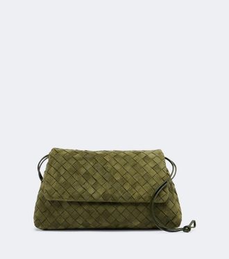 Bottega Veneta Bolso cruzado Giorno Small de ante Intrecciato