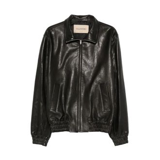 Valentino Garavani Leather Jacket - male - Valentino Garavani - Leather Jackets - Black - XL - Jackets