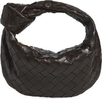 Bottega Veneta Mini Jodie Intrecciato Leather Top Handle Bag in Fondant-Gold at Nordstrom