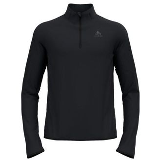 Odlo Zeroweight Warm Mid Layer 1/2 Zip Laufshirt f&uuml;r Herren | schwarz
