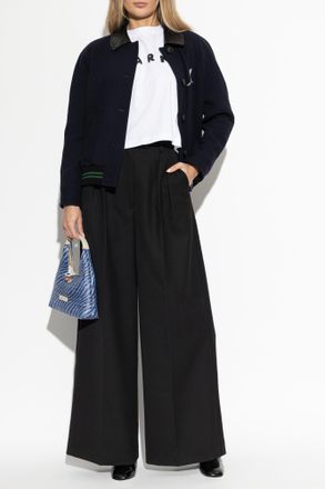 Marni Bomber Jacket, Womens, Navy Blue