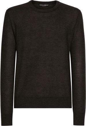 Dolce & Gabbana round-neck cashmere sweater - men - Cashmere - 48 - Grey