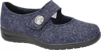 Solidus Kate Pantoffel - Dames - Platte Schoenen - Blauw - 36 1/2 EU - Wol - Schoenen