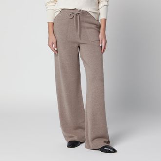Max Mara Beige m&eacute;lange jogging trousers in cashmere