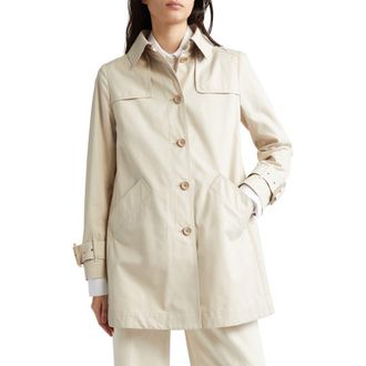 トレンチコート Herno Classic Double-Breasted Cotton Trench Coat LIGHT COTTON CANVAS TRENCH COAT in Sand for Women | Herno®