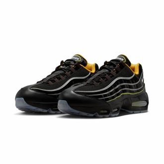 Nike Mens Air Max 95 Big Bubble Sneakers In Black/white/gold