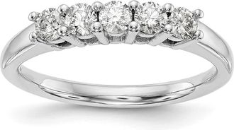 Diamond2Deal 14k White Gold Lab Grown Diamond Wedding Band Ring 1/2Ct Clarity- VS Color- D-E