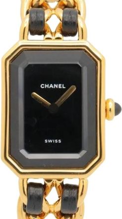 Chanel Pre-owned Vintage Polshorloge - Dames - Vintage Horloges - Zwart - ONE Size - Leer - Vintage
