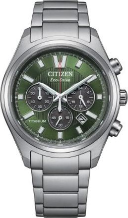 Citizen Ca 4750-51X Chronograaf Horloge - Dames - Horloges - Groen - ONE Size - Accessoires