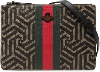 Gucci Pre-owned Cross Body Bags, female, Multicolor, Size: ONE SIZE Pre-owned Vintage Canvas Cross Body Bag