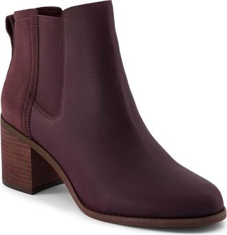 Toms Block Heel Chelsea Boot in Plum at Nordstrom Rack, Size 5.5