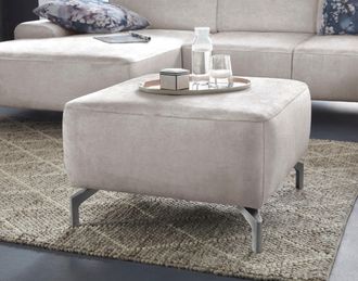 Sit&more Hocker »Gizeh« Fusshöhe 15 cm, wahlweise in 2 unterschiedlichen Fussfarben