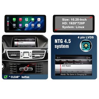 OEM Carplay, Touchscreen, Supporto Multifunzione, Compatibile Con Mercedes-benz Classe E W212 2009-2018, 10,25 Pollici Ntg4.5