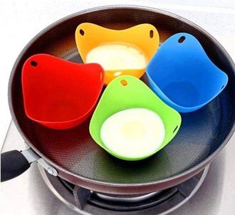 OEM Moldes De Silicona Para Cocer Huevos: Huevos Escalfados F&aacute;ciles Y Perfectos Sin Estr&eacute;s Ni Ensuciar. El Set Incluye 4 Moldes Antiadherentes