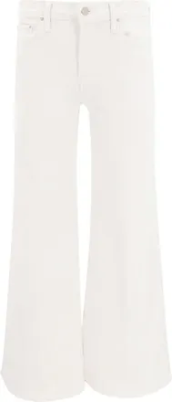 Mother Beige Flared Mid Rise Jeans