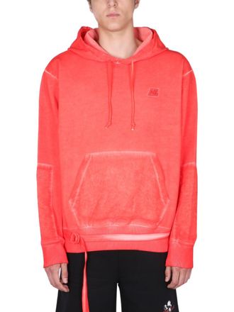 Helmut Lang Red Logo Hood Sweatshirts