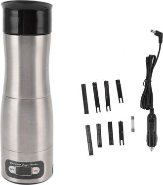 OEM Cafetera El&eacute;ctrica Port&aacute;til Para Viajes En Coche, Con Adaptador Para Encendedor De Cigarrillos De 12v/24v