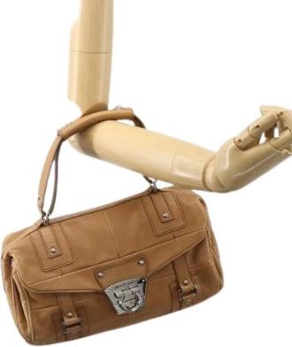Ferragamo Pre-owned Handbags, female, Brown, Size: ONE SIZE Pre-owned Leather Handbag