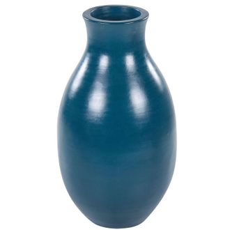 Beliani Beliani - Jarr&oacute;n De Terracota Azul Verde Azulado 48 Cm Flores Artificiales Mesa Stagira