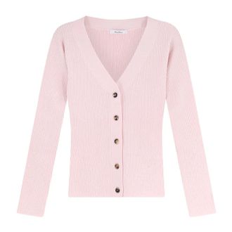 Max Mara Mxmgioiosa Knitted Cardigan - female - Max Mara - Cardigans - Pink - S - Knitwear