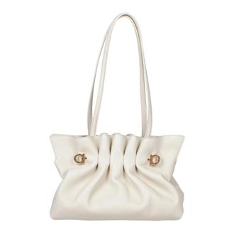 Ferragamo Shoulder Bags, female, White, Size: ONE SIZE Soft Bag S