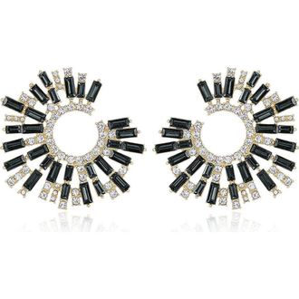 Ettika Crystal Stardust Earrings in Black at Nordstrom
