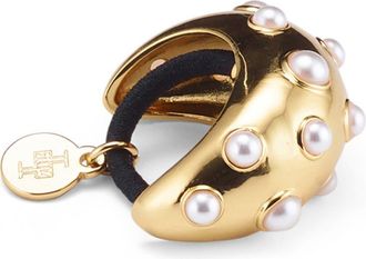 Lelet NY Siena Faux Pearl Mini Dome Ponytail Cuff at Nordstrom