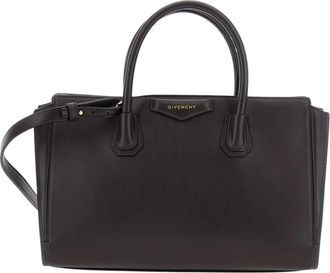 Givenchy Tassen, Dames, Bruin, ONE Size, Leer, Triomphe Plaque Handtas