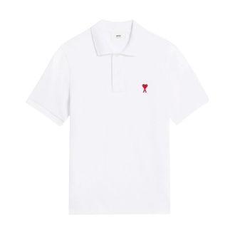 Ami White Polo Shirt - male - Ami Paris - Polo Shirts - White - XS - Tops