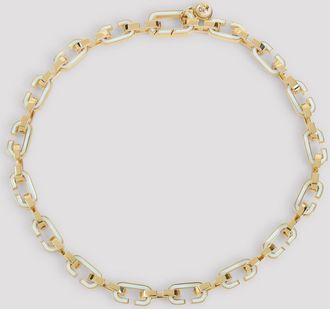 Casablanca Enamel C Link Necklace