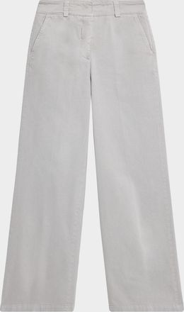 PESERICO Garment-Dyed Wide-Leg Pants