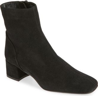 Aquatalia Loretta Suede Bootie in Black Suede at Nordstrom Rack, Size 10.5