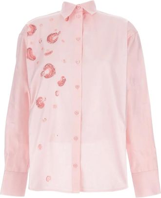 Des_Phemmes Camicia con decorazione - Rosa