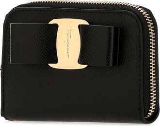Ferragamo Womens Wallet Black Calf Lining
