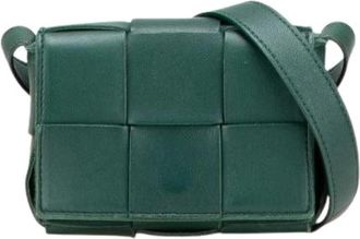 Bottega Veneta Pre-owned Cross Body Bags, female, Green, Size: ONE SIZE Pre-owned Leather Cross Body Bag
