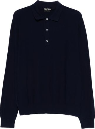 Tom Ford Polo a maniche lunghe - Blu