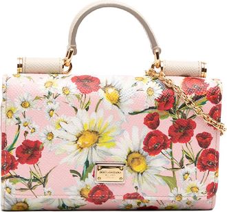 Dolce & Gabbana Pre-owned Dolce and Gabbana Mini Leather Floral Von Miss Sicily Satchel Ladies D47IQIW3UB52JA7Y