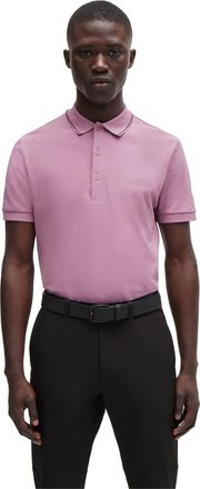 HUGO BOSS Mens Hbg Paule 4 Polo Shirt, Premium Craftsmanship in Light Purple - Size Medium