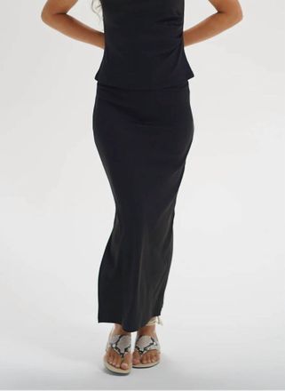 LnA Slater Skirt In Liquid Onyx