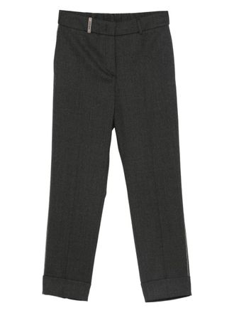 PESERICO Anthracite Crop Trousers
