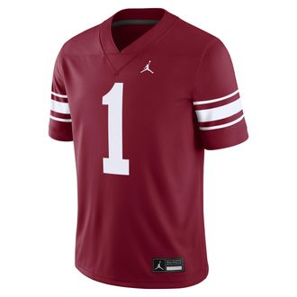 Nike Jordan Mens Oklahoma Sooners Jordan Dri-FIT College Game Jersey in Red | JC2F08WEOKN-U8J